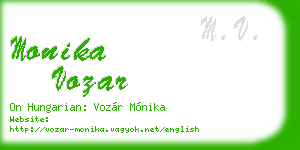 monika vozar business card